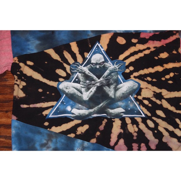 1/1 Reworked Skull Slayer Hoodie, Bleached, Tie dyed Medium, custom hoodie - Picture 11 of 11